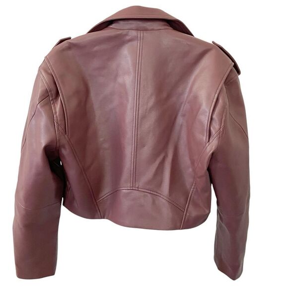 NWT Blank NYC Faux Leather Crop Moto Jacket size Medium - Picture 4 of 12